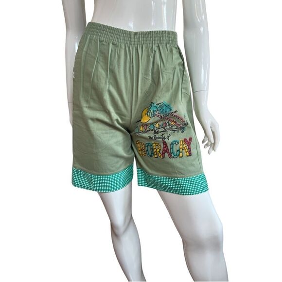 Vintage Retro 80s 90s The Beauty of Boracay Beach Philippines High Waist Shorts - Picture 4 of 11